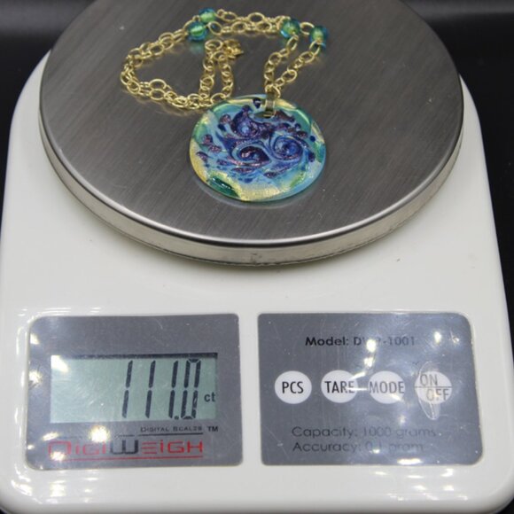 Bolivia 14K Venetian Glass Pendant Necklace - Picture 9 of 10